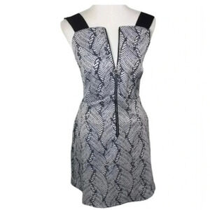 Rachel  Roy Womens Textured zip up front elastic wide straps womens dress  12